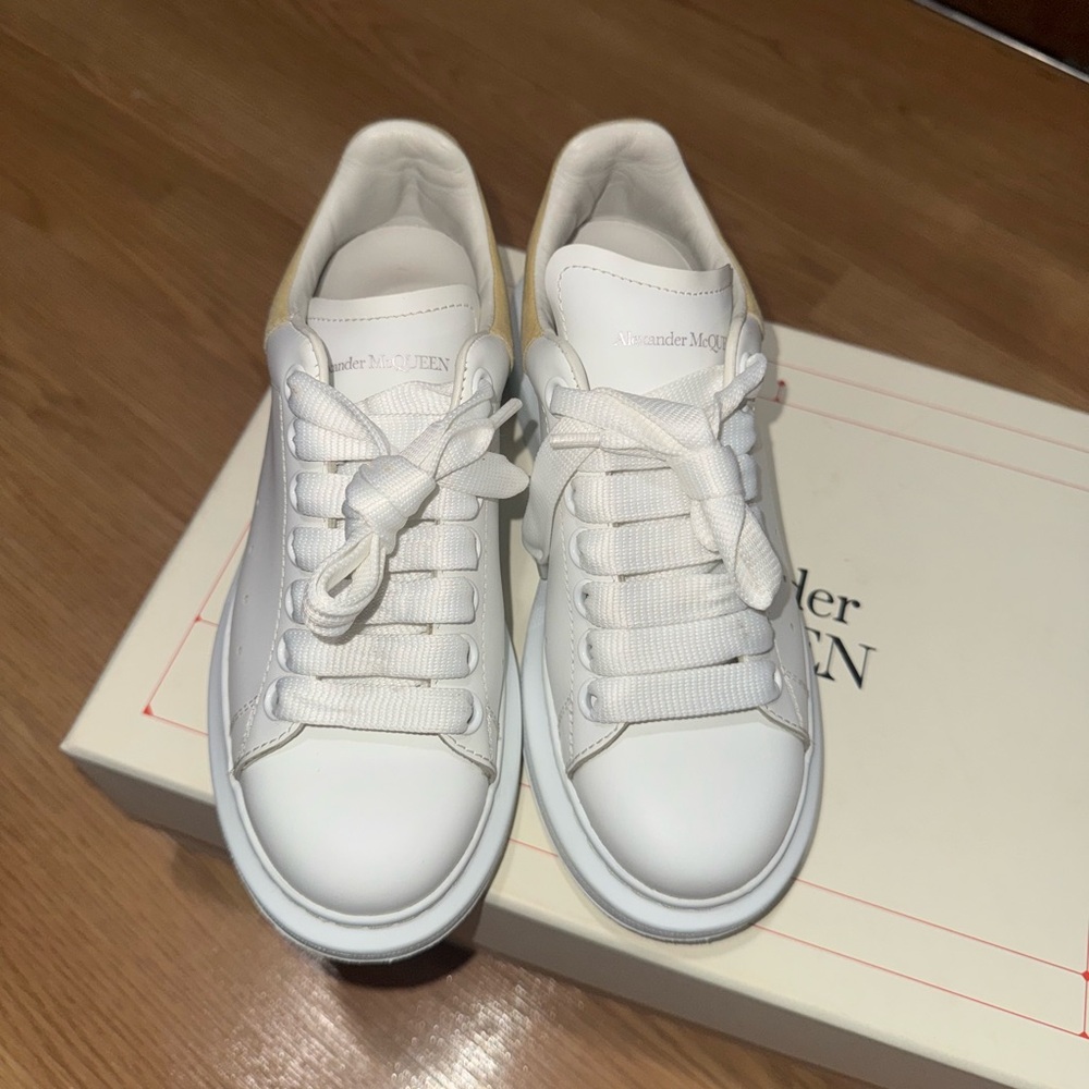 Alexander McQueen Classic White Lace-Up Sneakers